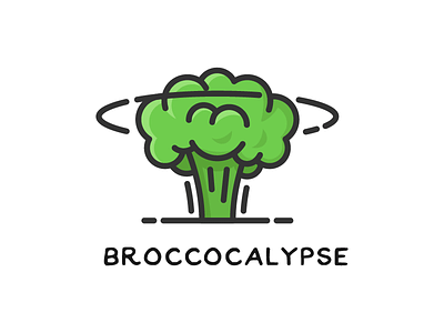 Broccocalipse broccoli explosion icon logo nuclear vegetable