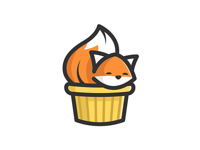 Fox cake cake fox icon logo