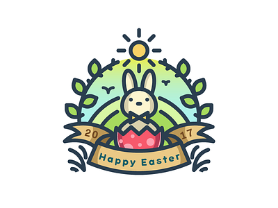 Happy Easter bunny easter illustration