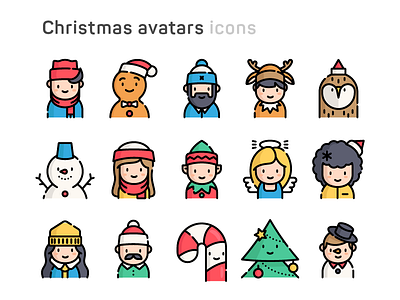 Christmas Avatars avatars christmas man woman