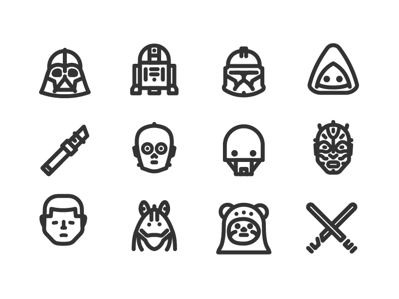 Star Wars icons 3 by Sergey Ershov on Dribbble