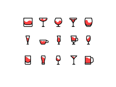 Wineglass icons cup drink glasses icons wine wineglass