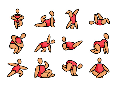 Yoga Icons flaticon icons pilates sport vector yoga