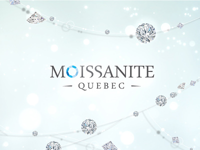 Moissanite Quebec - Branding & Website blue diamond icon jewellery logo web webdesign website