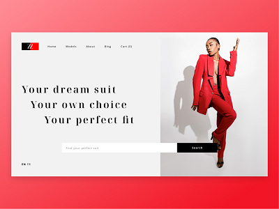 E-Commerce Website Women Suits branding design e commerce firstscreen landingpage ui web webdesign