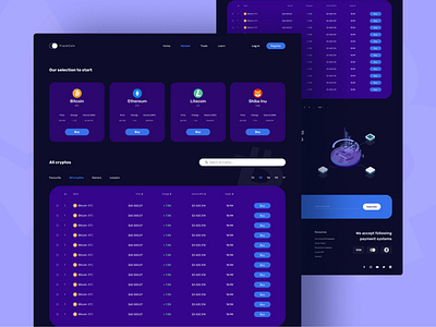 TrackCoin - Cryptocurrency Trading Platform coin crypto cryptocurrency design firstscreen illustration money ui web webdesign