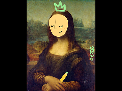 Mona Lisa smile aere design flat freelance graphic lisa mona simple smile