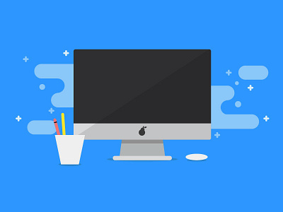 Computer icon 2015 computer design flat freelance graphic icon mac material