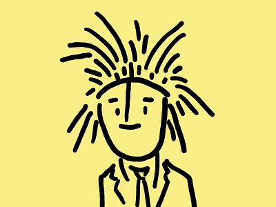 Portrait Basquiat basquiat design editorial flat freelance graphic illustration lines minimalistic portrait simple