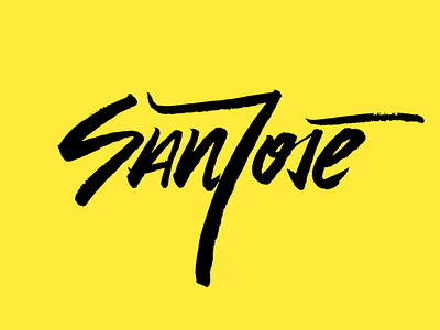 San José hand lettering costa design graphic hand jose lettering rica san type typography yellow