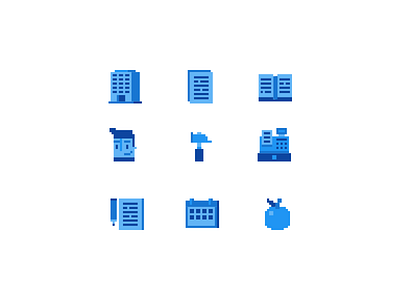 Pixel art icons