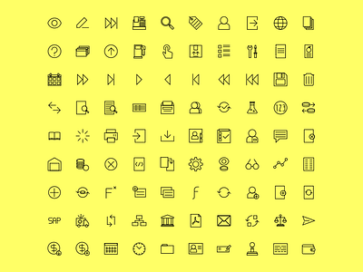 Accounting icons - set of 90