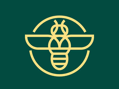 ORGANICA Consulting - Logo amber bee brand branding bulb freelance green honeybee lightbulb logo logotype o teal yellow