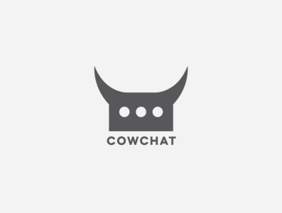 cowchat logo design branding cowchat logo creative logo design graphic design logo logotype minimalist logo