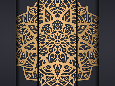 Golden luxury mandala design