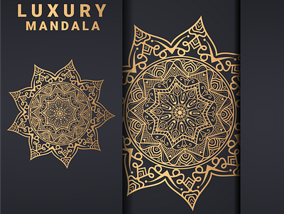 Golden luxury mandala design branding design golden graphic design illustration luxury mandala ornament vector