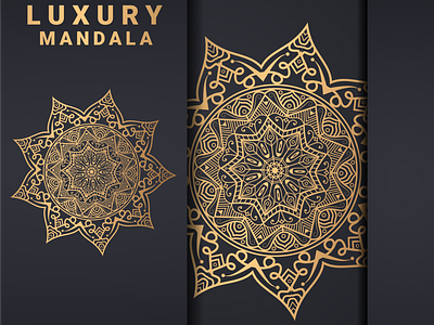 Golden luxury mandala design