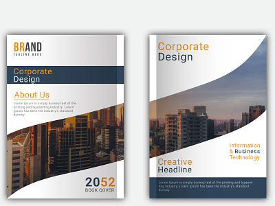 Corporate Book Cover Design book cover branding business design graphic design vector