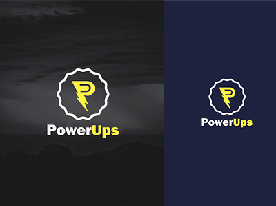Powerups logo design branding creative logo design graphic design logo minimalist logo poweups ups vector