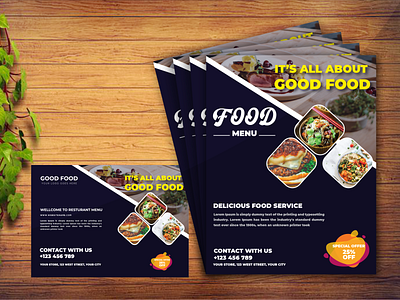 Food Flyer Design branding design food flyer graphic design illustration printing design vector