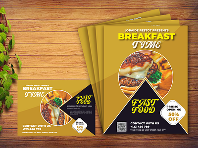 Food Flyer Design branding design flyer food graphic design illustration printing vector