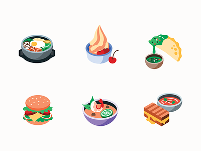 Cuisine illustration 3d alcohol boba tea breakfast burger chinese food curry deliveryapp food delivery hotdot isometric art japanese food pie product seafood shop smoothy sushi uberdesign ubereats