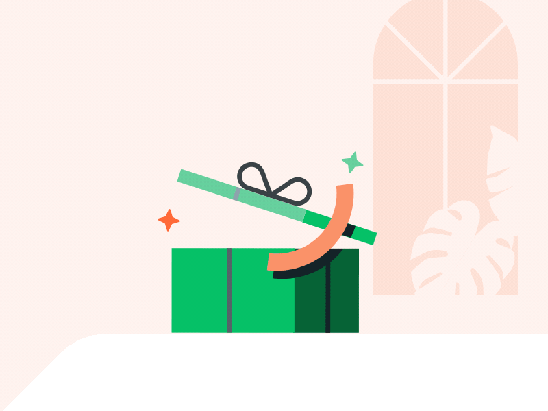 Gifting animation app delivery food fooddelivery get gif gift giftbox give holiday lottie motion motion graphics product sparks surprise uber ubereats vector