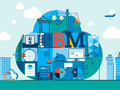IBM-Enterprise Cloud System animation cloud data gif ibm icon illustration loop motion graphics storyboard