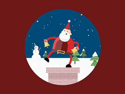 Santa christmas gif illustration loop motion graphics santa