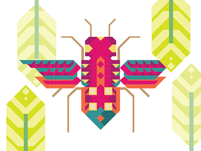 Bee bee geometric illustration pattern vector