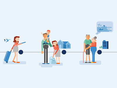 A timeline of life illustration timeline vector