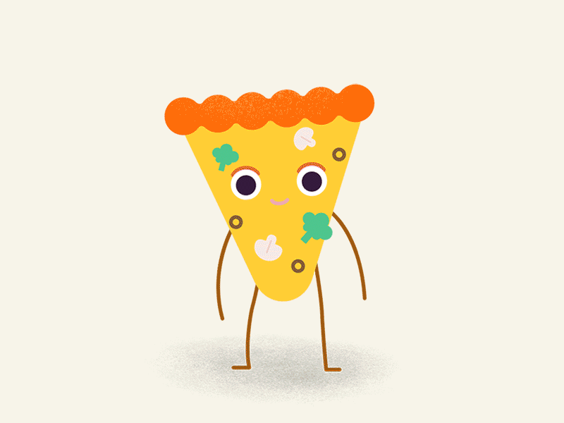 Melting Mel 2d animation character design desney lol mel motion graphics nervous pizza sweat underwear