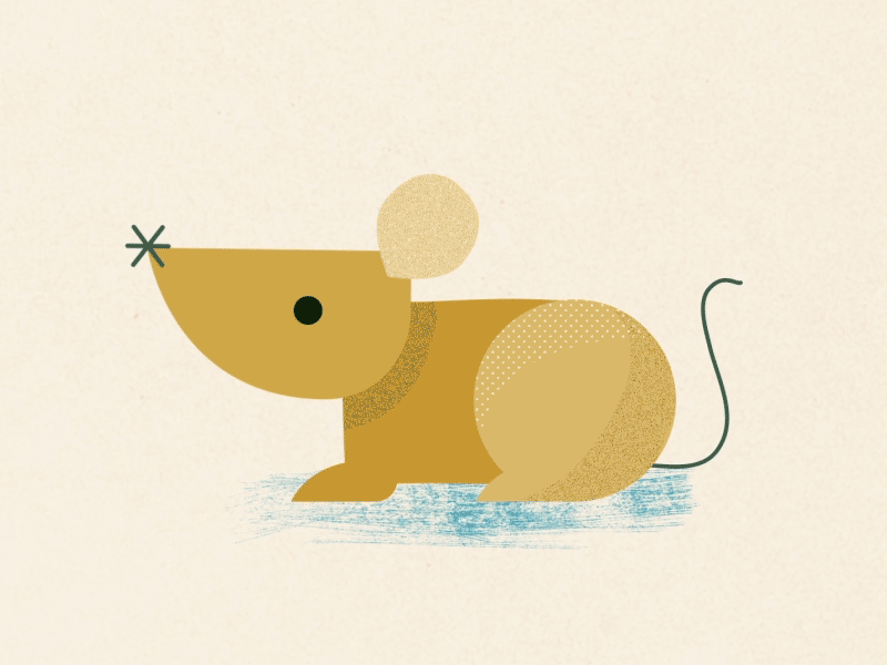 🐭 cute gif motion mouse texture. vector