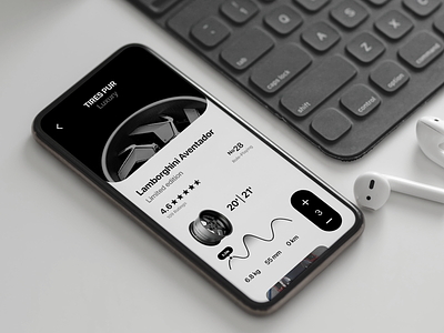 Tires details app card design detail mobile tire tires ui ux