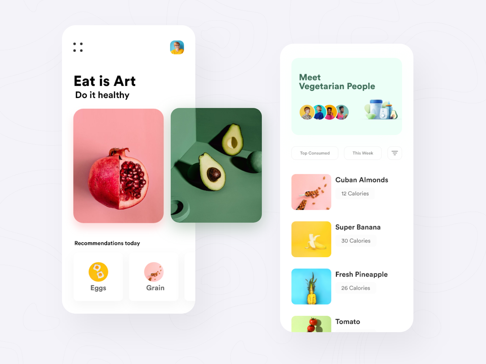 Healthy Food by Victor Cardero on Dribbble