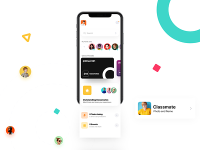 StudyTable App Redesign app app design calendar card chat connect group group chat ios message mobile redesign study threads ui uidesign ux ux ui