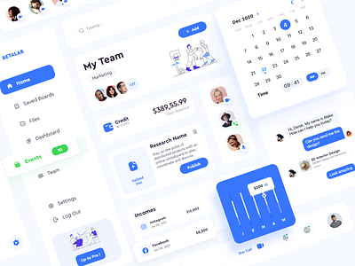 UI Components app balance calendar chart components dashboard design desktop event mobile popular popular shot product design ui ui kit web design webdesign