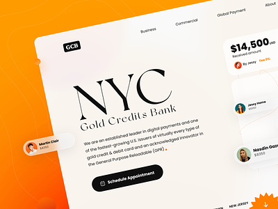 NYC Gold Credit Bank 🏦 bank blur blur background credit design e comerce glass landing landing page money app popular product product design ui ui design ux web web design