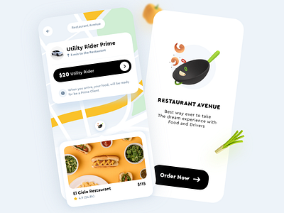 Restaurant UI App Concept app delivery food app lyft mobile onboarding popular product design restaurant ride uber ui uidesign ux