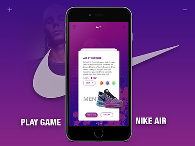 Nike app brands card design graphic mobile nike sport ui