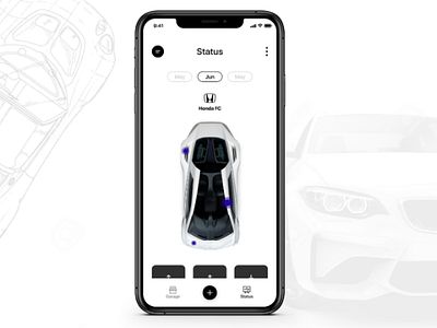 New car project app ux ui car app card app