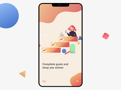 Goals App ux ui goal task mobile xd