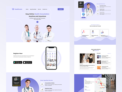 Landing Page Healthcare design ui ux web