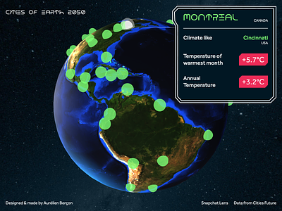 Cities of Earth 2050 3d globalwarming ui webgl