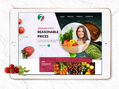 Grocery Store Website graphic design grocery store website template design ui design ux design web design web template