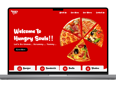 Restuarant Landing Page Banner design graphic design ui ux design web design web template