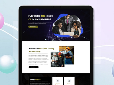 Trading & Contracting Website design graphic design ui ux design web design web template