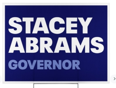 Stacey Abrams Governor Yard Sign 2022