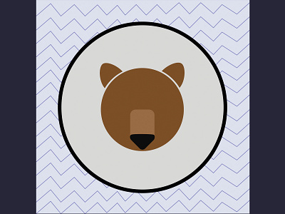 Animal Badges - Bear illustration