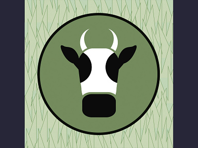 Animal Badges - Cow illustration